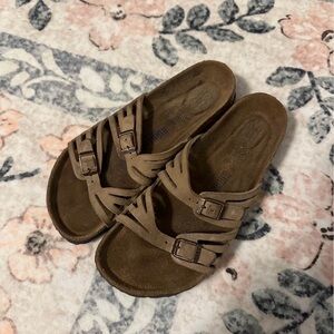 Birkenstock Tan Strappy Sandals